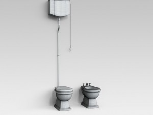 classic toilet Model 3D