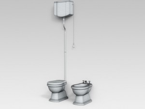 classic toilet Model 3D
