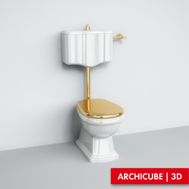 classic toilet 02 3D 模型 .c4d .max .obj .3ds .fbx .stl .blend 