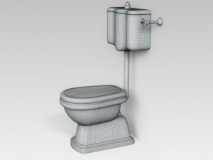 classic toilet 02 3D 模型