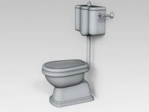 toilettes classiques 02 Modèle 3D