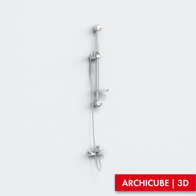 shower set 3D 모델 .c4d .max .obj .3ds .fbx .stl .blend 