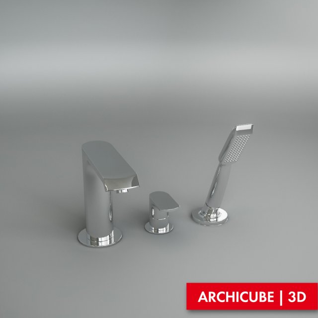 bath tap 3D 모델 .c4d .max .obj .3ds .fbx .stl .blend