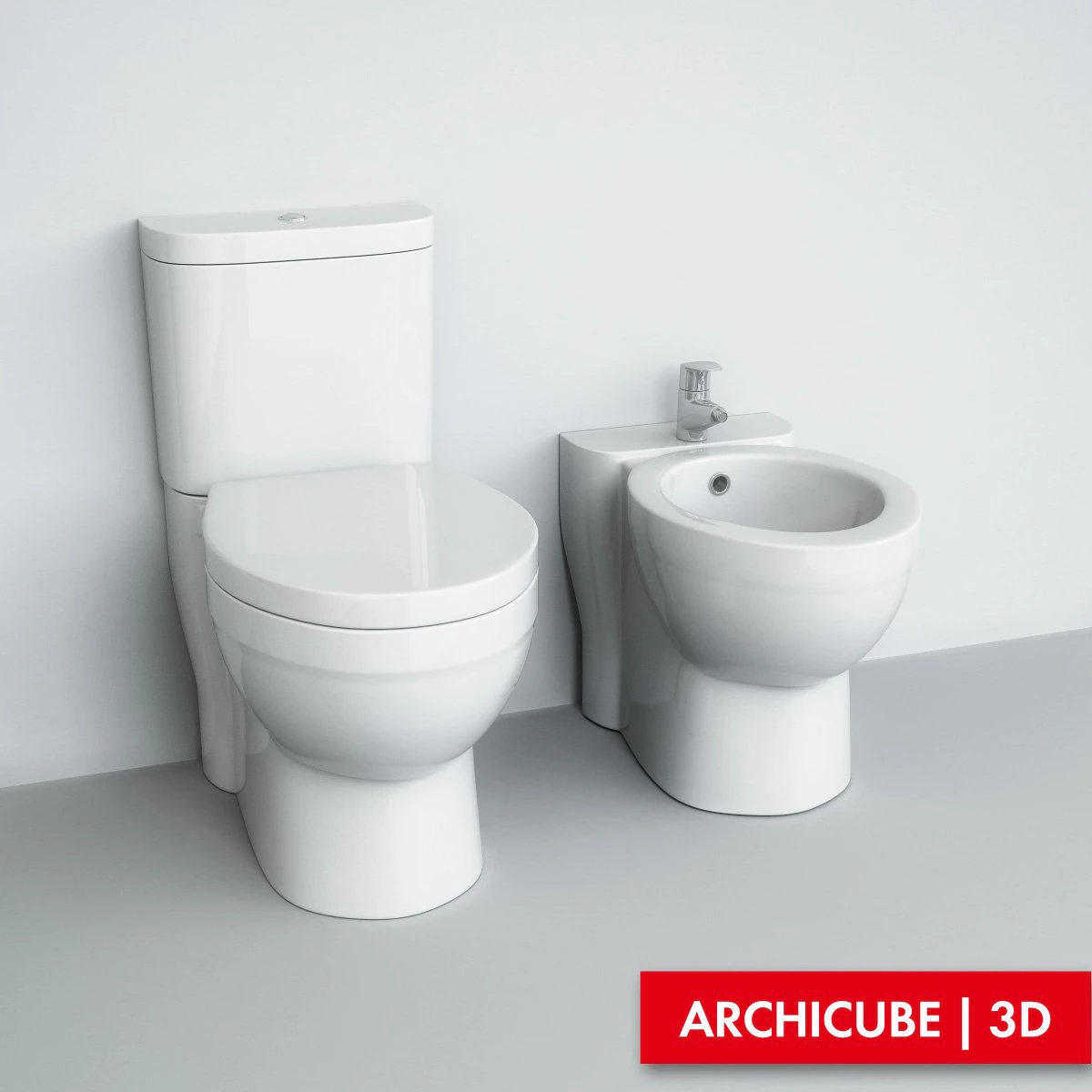 toilet bidet 3D Model .c4d .max .obj .3ds .fbx .stl .blend