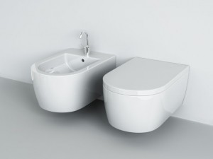 wallmounted wc  bidet Modello 3D
