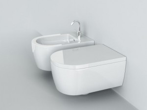 wallmounted wc  bidet Modello 3D