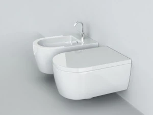 wallmounted wc  bidet 3D Model
