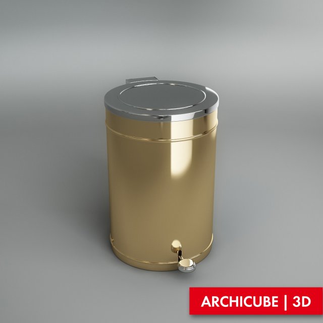 toilet bin 3D Модель .c4d .max .obj .3ds .fbx .stl .blend 