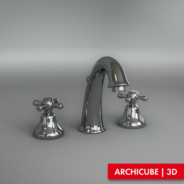 bath mixer 11 3D Model .c4d .max .obj .3ds .fbx .stl .blend