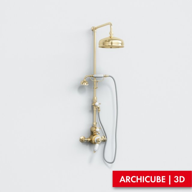 shower system 3D Модель .c4d .max .obj .3ds .fbx .stl .blend