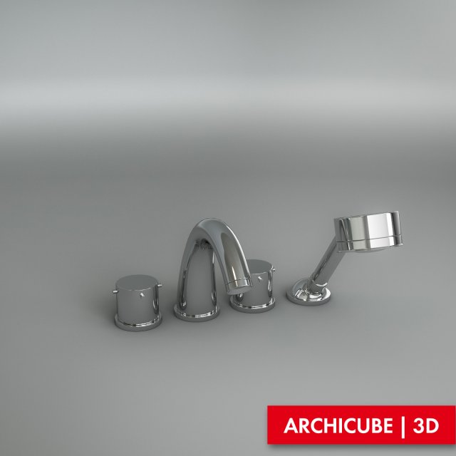 bath tap 02 Modèle 3D .c4d .max .obj .3ds .fbx .stl .blend 