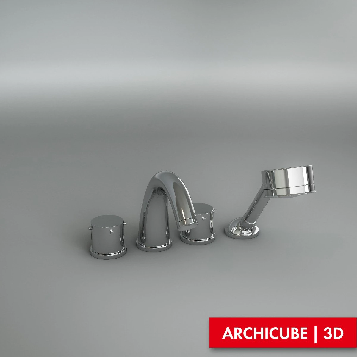 bath tap 02 3D Model .c4d .max .obj .3ds .fbx .stl .blend