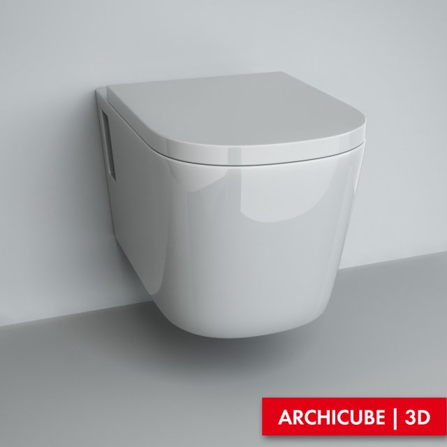 wallmounted toilet 02 Modèle 3D .c4d .max .obj .3ds .fbx .stl .blend 