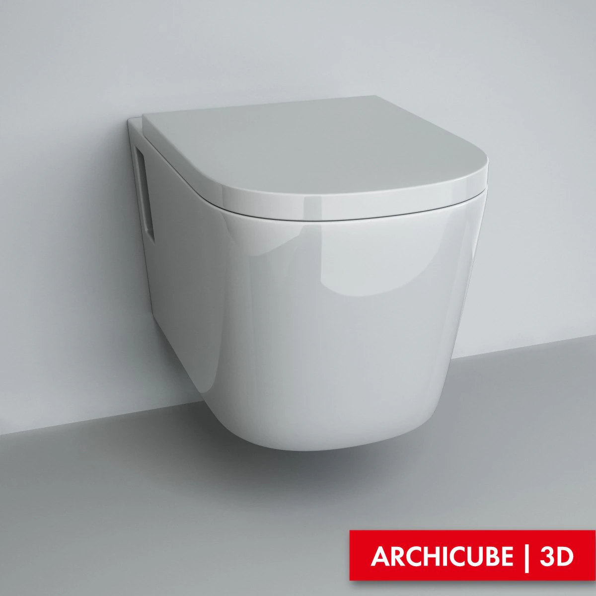 wallmounted toilet 02 3D Model .c4d .max .obj .3ds .fbx .stl .blend 