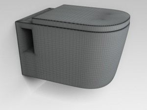 wallmounted toilet 02 Modèle 3D