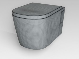 wallmounted toilet 02 Modèle 3D