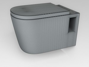 wallmounted toilet 02 Modèle 3D