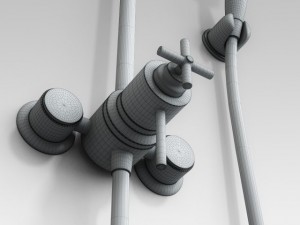 shower mixer 3D 模型