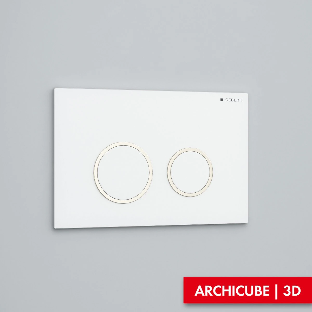 flush panel geberit 3D Model .c4d .max .obj .3ds .fbx .stl .blend