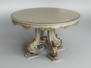 classic round table Modello 3D