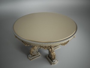 classic round table Modello 3D