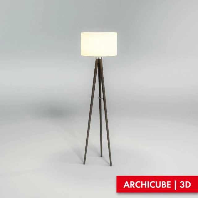 フロアランプ 3Dモデル .c4d .max .obj .3ds .fbx .stl .blend 