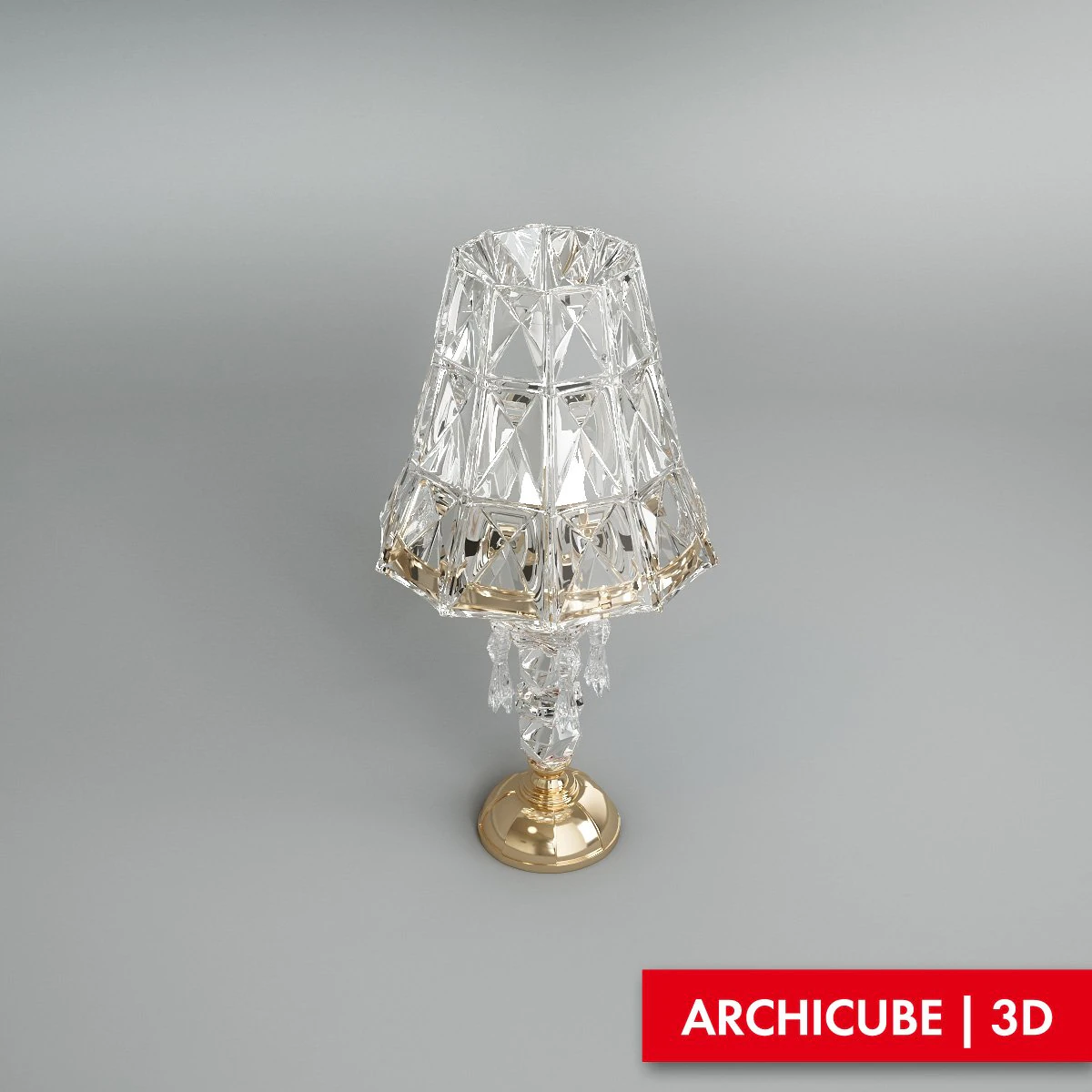 crystall table lamp 3D Model .c4d .max .obj .3ds .fbx .stl .blend 