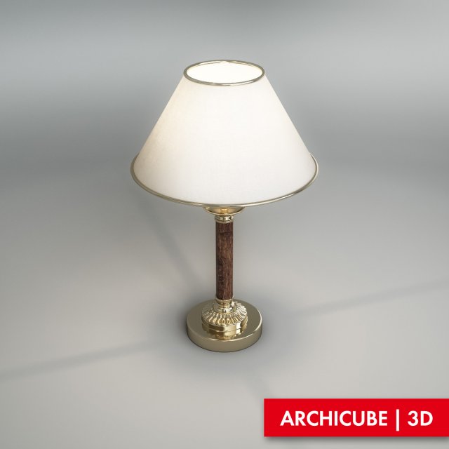 classic table lamp 3D 模型 .c4d .max .obj .3ds .fbx .stl .blend