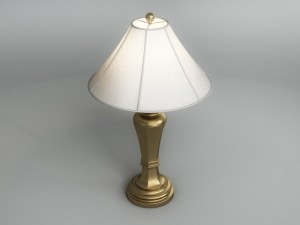 bronze table lamp 3Dモデル