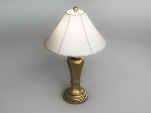 bronze table lamp 3D मॉडल