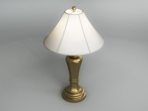 bronze table lamp 3D मॉडल