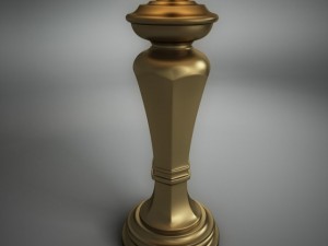 bronze table lamp 3D मॉडल