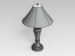 bronze table lamp 3D मॉडल