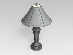 bronze table lamp 3D मॉडल