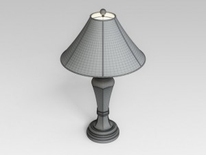 bronze table lamp 3D मॉडल