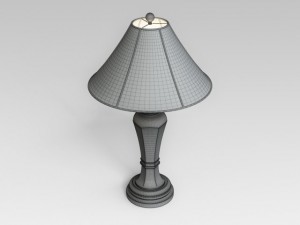 bronze table lamp 3D मॉडल