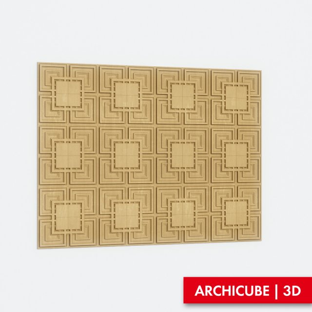 wall panel 001 Model 3D .c4d .max .obj .3ds .fbx .stl .blend 