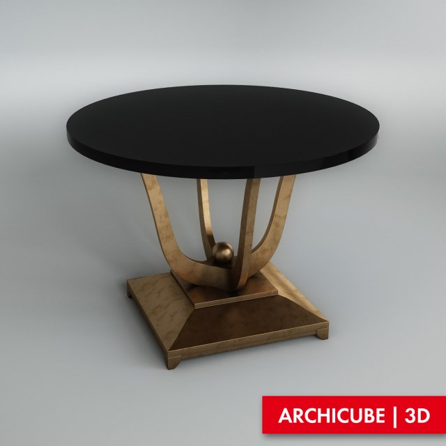 round black table Modelo 3D .c4d .max .obj .3ds .fbx .stl .blend