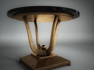 round black table Modelo 3D