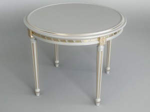 white dining table 3D Model