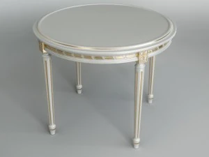 white dining table 3D Model