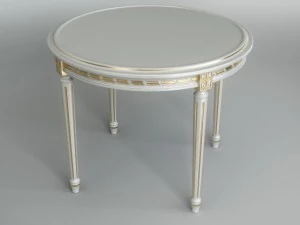 white dining table 3D Model
