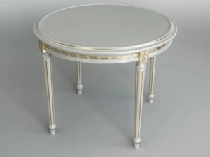 white dining table 3D Model