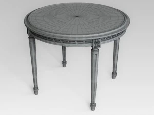 white dining table 3D Model