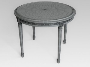 white dining table 3D Model