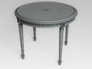 white dining table 3D Model