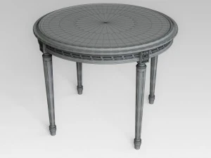 white dining table 3D Model