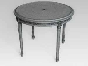 white dining table 3D Model