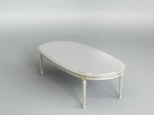 white dining table 002 3D Model