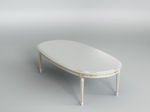 white dining table 002 Modello 3D